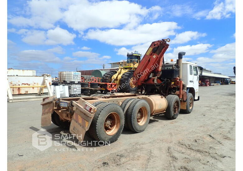 caption 1991 INTERNATIONAL T2670 8X4 CAB CHASSIS CRANE TRUCK