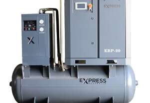 Screw Compressor Package 15kW (20HP) with tank and dryer (82 cfm)