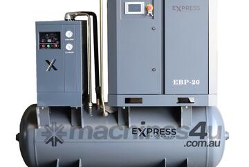 Screw Compressor Package 15kW (20HP) with tank and dryer (82 cfm)