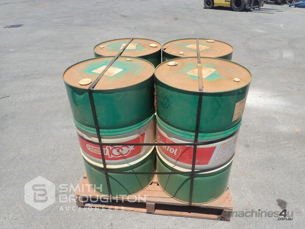 Used 4 X 205 LITRE CASTROL HYSPIN HVI 46 ANTIWEAR HYDRAULIC OIL