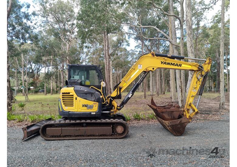 caption Yanmar Hydraulic Excavator 8T + Full Set of Buckets & Ripper! Model: VIO80