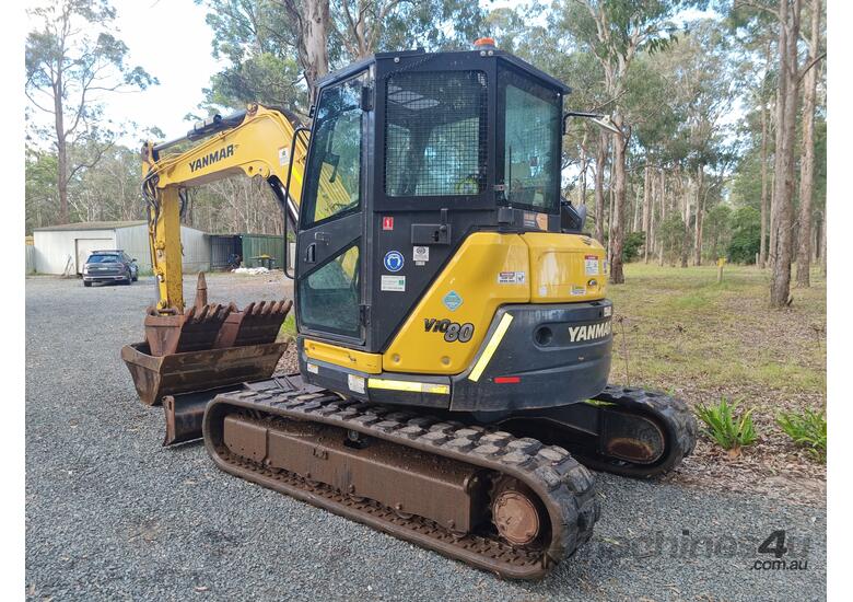 caption Yanmar Hydraulic Excavator 8T + Full Set of Buckets & Ripper! Model: VIO80
