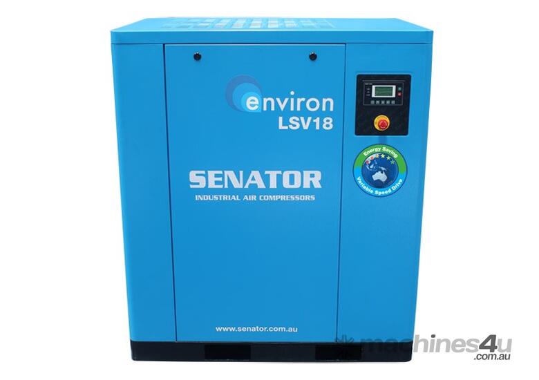 caption CVA Compressors - New Senator Rotary Screw VSD Air Compressor LSV18 - 18kw - 38-109cfm
