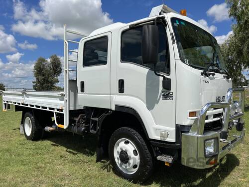 Isuzu FSS550 Crew 4x4 Dualcab Traytop Truck. Ex QLD Police.