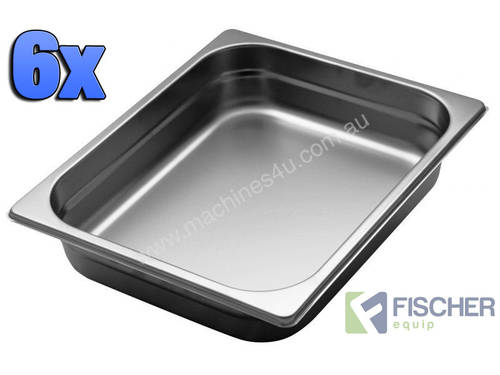 6 PACK OF 1/2 GASTRONORM TRAY 65MM