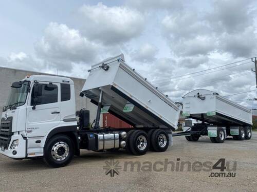 caption 2021 Ud Quon GW 26 460 Tipper And Dog Trailer