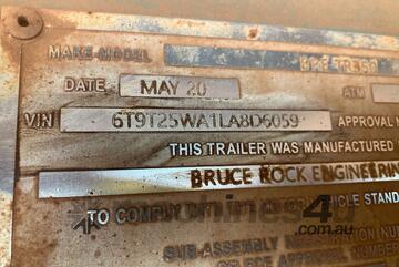 2020 Bruce Rock Engineering BRE-TR350 Tri Axle Flat Top A Trailer