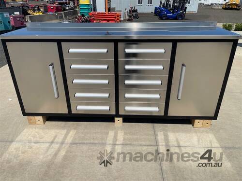 10 Drawer Stainless Steel Work Bench