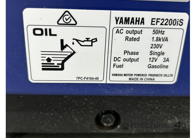 caption Yamaha EF2200iS 2.2kVA Petrol Inverter Generator