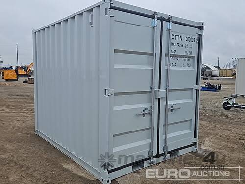 caption 10.2' Mini Container, Single Walk Door, Lock Box, Window, Fork Pockets