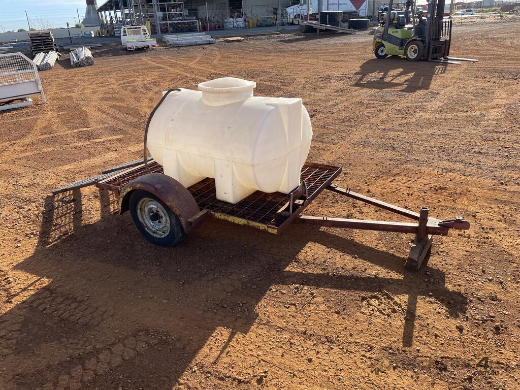 Buy Used Ramp Trailer with Water Tank Home Made Trailers (1112141)