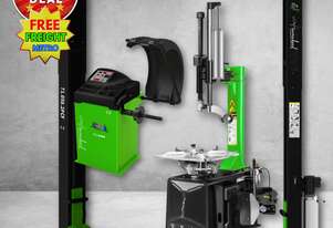 Hammerhead 5.0T Two Post Clearfloor Hoist + Tyre Changer + Wheel Balancer (Combo Deal)