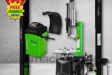Hammerhead 5.0T Two Post Clearfloor Hoist + Tyre Changer + Wheel Balancer (Combo Deal)