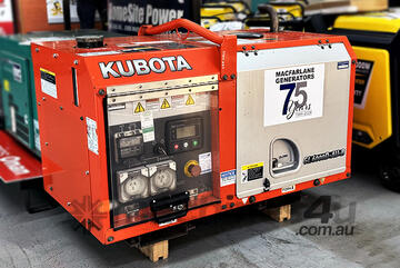 6.0kVA Pre-owned Kubota GL6000D-AU-B Enclosed Generator Set