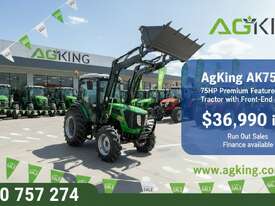 AgKing -75HP AK754C CabinTractor with FEL 4in1 Bucket & Package Slasher Forks & Spears - picture0' - Click to enlarge