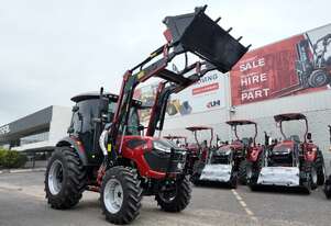 UHI T754P 75 HP Premium 4WD Tractor | Enclosed A/C Cab | 3 Attachment Package