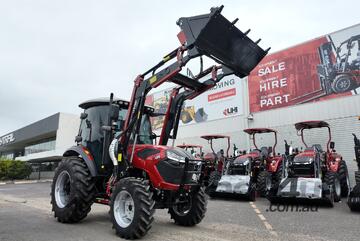 UHI T754P 75 HP Premium 4WD Tractor | Enclosed A/C Cab | 3 Attachment Package