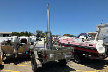 1999 John Papas Trailers JPT Single Axle Box Trailer