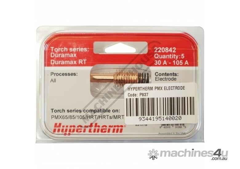 Hypertherm 30-105A Electrode 220842 Suits Powermax 45XP/65/85/105 (Pack of 5)