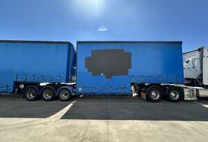 2012 Vawdrey VB-S3 Drop Deck Tri-Axle Curtainsider A Trailer with Mezzanine
