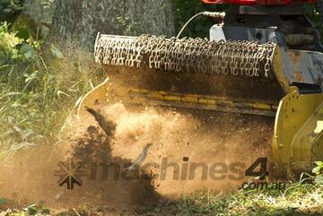 Seppi BMS-F mulching head with fixed hammers suitable for excavators and railway vehicles