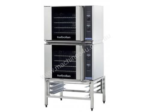 Turbofan E31D4/2C - Half Size Tray Digital Electric Convection Ovens Double Stacked With Castor Base