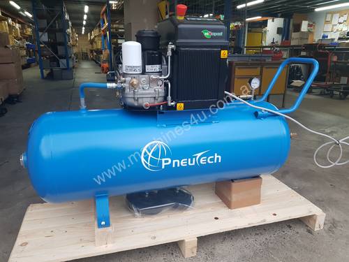 Pneutech Compact Series 3hp (2.2kW) Rotary Screw Air Compressor, Tank Mounted