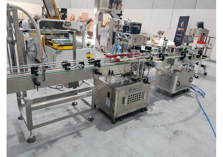 caption Bottling filling/capping/labelling line