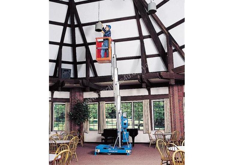 caption Genie AWP-32S 32ft Push Around Manlift Vertical Lift – Compact, Easy to Maneuver!