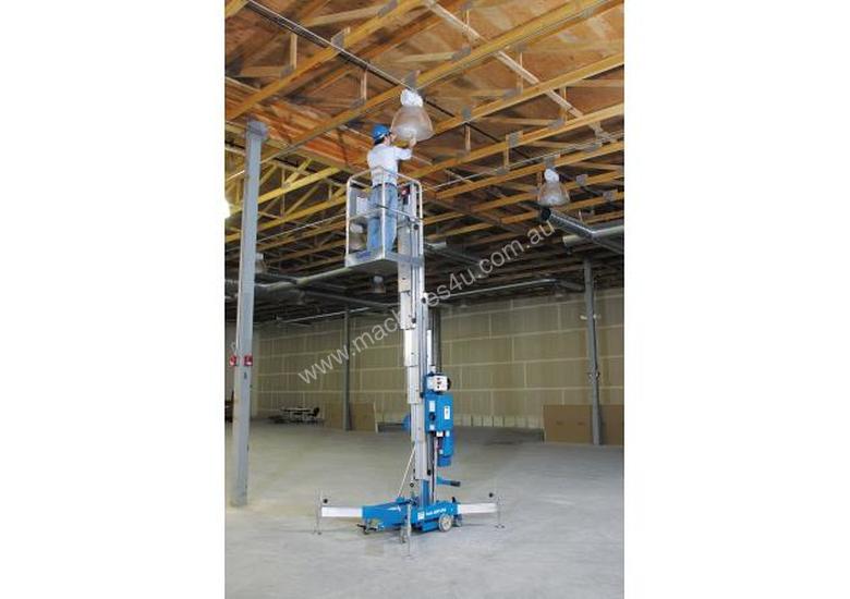 caption Genie AWP-32S 32ft Push Around Manlift Vertical Lift – Compact, Easy to Maneuver!