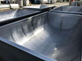 Stainless Steel 1,250ltr Single Skin D-Shape Cheese Troughs - picture0' - Click to enlarge