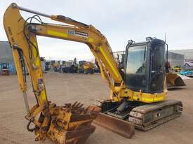 KOMATSU PC55MR-3 5.5T EXCAVATOR WITH A/C CABIN, HITCH, BUCKETS AND LOW 1608 HOURS - picture0' - Click to enlarge