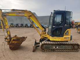 KOMATSU PC55MR-3 5.5T EXCAVATOR WITH A/C CABIN, HITCH, BUCKETS AND LOW 1608 HOURS - picture1' - Click to enlarge