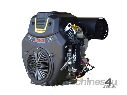Thornado V-Twin 23HP Stationary Engine 670cc Electric Start Horizontal Key Shaft (SOLD OUT)