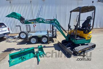 Bundle Deal 1.8T Lovol Excavator + Trailer & 6 Attachments