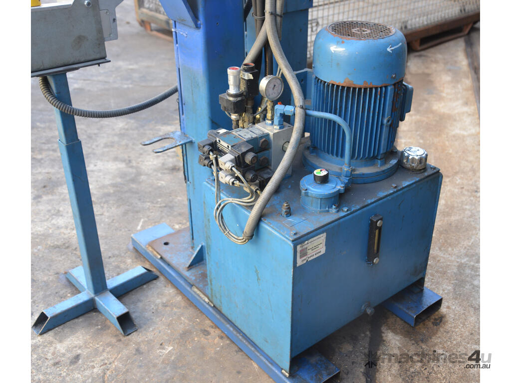 Used unbranded Hydraulic dual station riveting Rivet Press 3 Phase