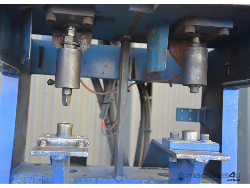Used unbranded Hydraulic dual station riveting Rivet Press 3 Phase