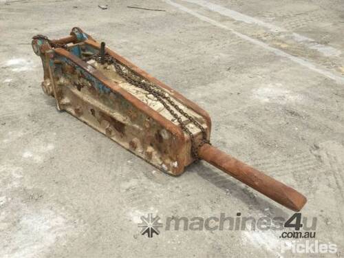 Unbranded Hydraulic Jack Hammar Attachment To Suit ExcavatorPin 80mm, Ear 260mm, Centre 400mm, Hose 