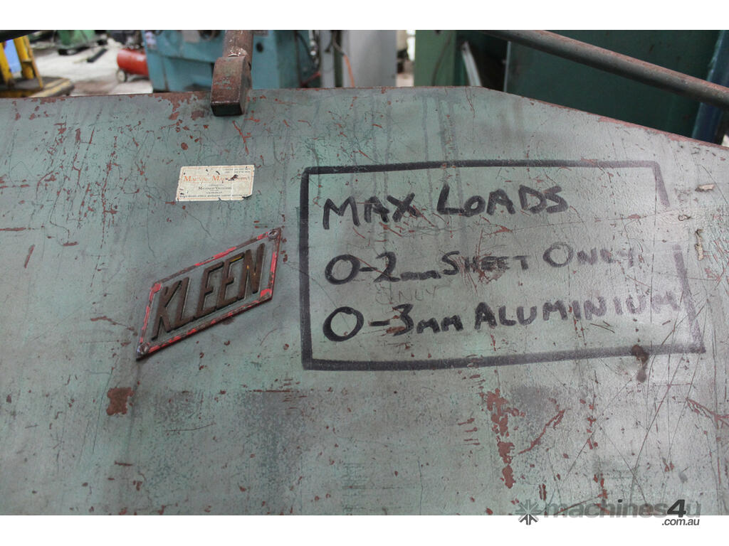 Used kleen 2 4M X 2MM Pan Brakes & Folders in BAYSWATER NORTH, VIC