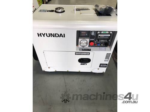 Generator: 6.5kva Hyundai DHY6000SERS (Remote Start)