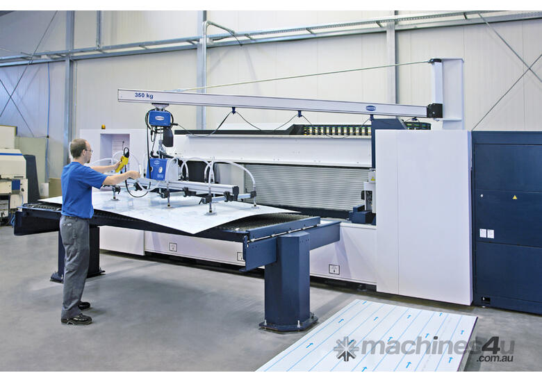 caption 500kg VacuMaster for handling & loading sheet steel.