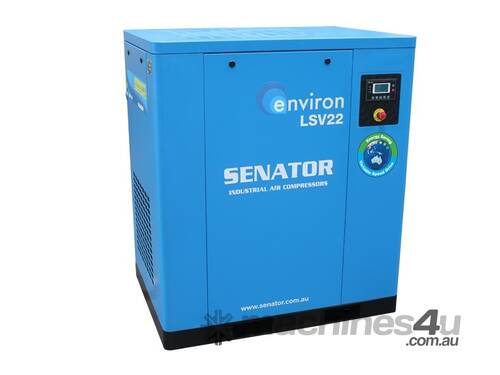 caption CVA Compressors - New Senator Rotary Screw VSD Air Compressor LSV22 - 22kw - 44-127cfm