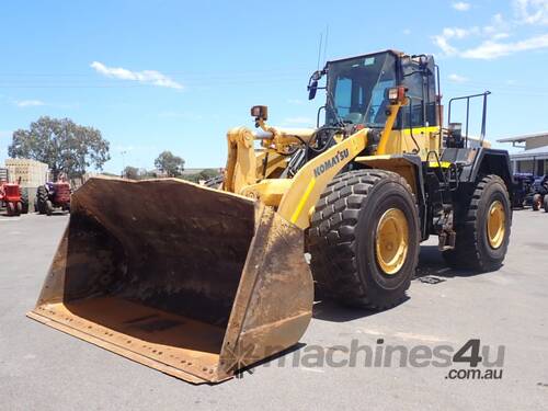 caption 2011 Komatsu WA470-6 Wheel Loader + GP Bucket, Rear View Camera