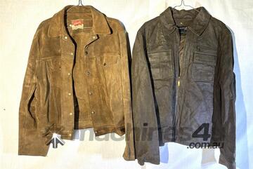 QTY X 2 BROWN LEATHER /SUEDE JACKETS