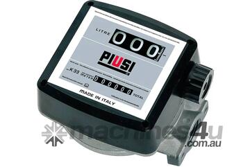 PIUSI Flow Meter K33 - 3 Digit Mechanical 25mm FF 20-120lpm Litre Display