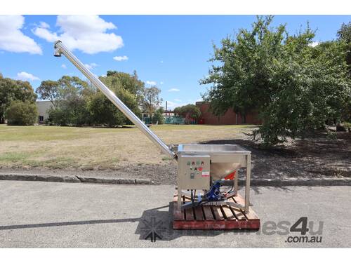 caption Stainless Steel Hopper Auger Screw Feeder Conveyor - Iopak GS-S3