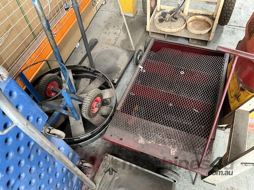 caption Assorted Workshop Trolleys and Steps