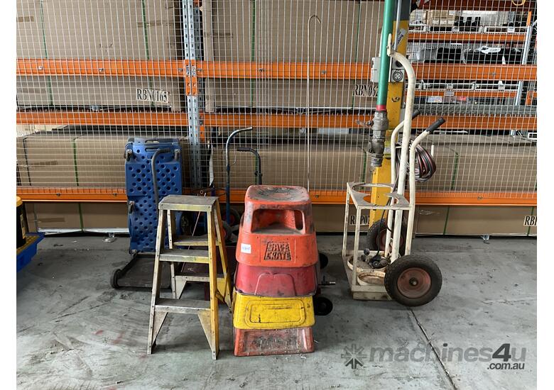 caption Assorted Workshop Trolleys and Steps