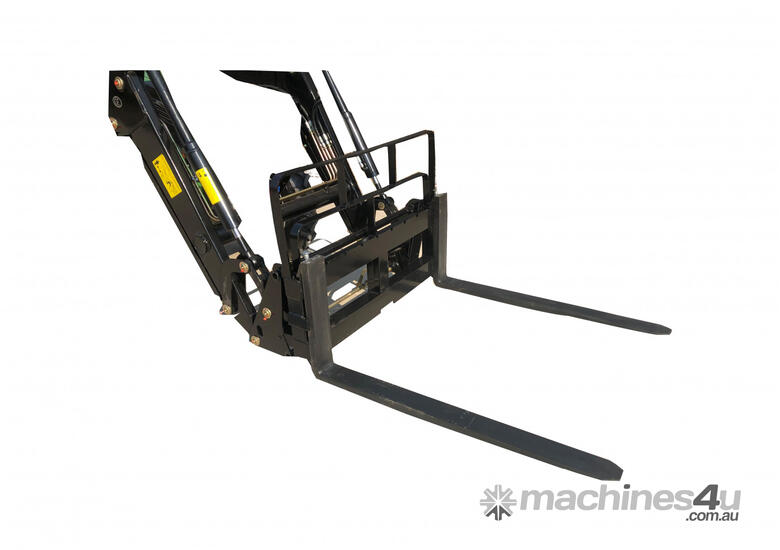 caption AgKing -75HP AK754C CabinTractor with FEL 4in1 Bucket & Package Slasher Forks & Spears