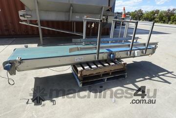 Flat Belt Conveyor, 620mm W x 3350mm L